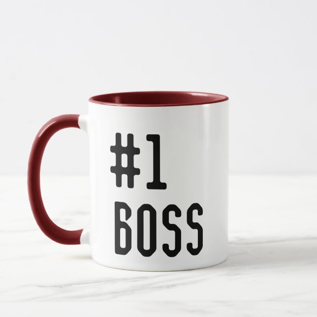 Number One Boss Custom Christmas Gift for Boss Mug (Left)