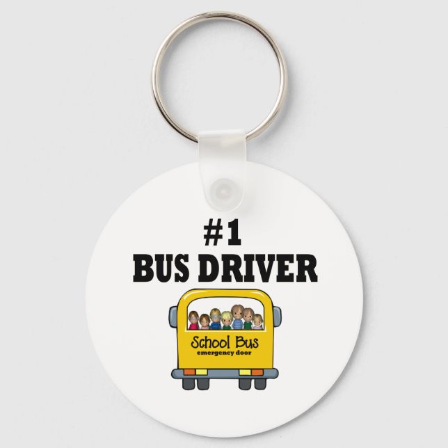 Number One Bus Driver Key Ring (Front)