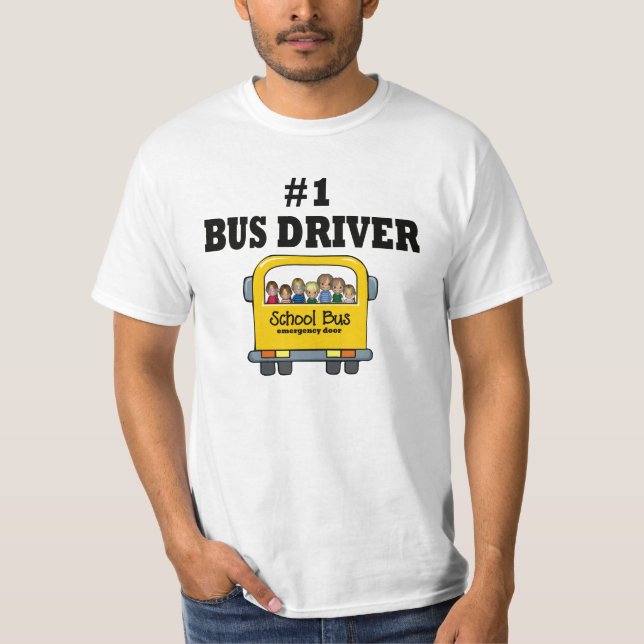 Number One Bus Driver T-Shirt (Front)