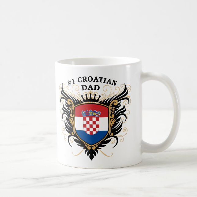 Number One Croatian Dad Coffee Mug (Right)