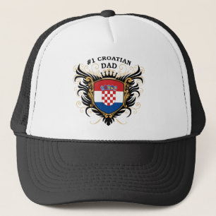 Number One Croatian Dad Trucker Hat