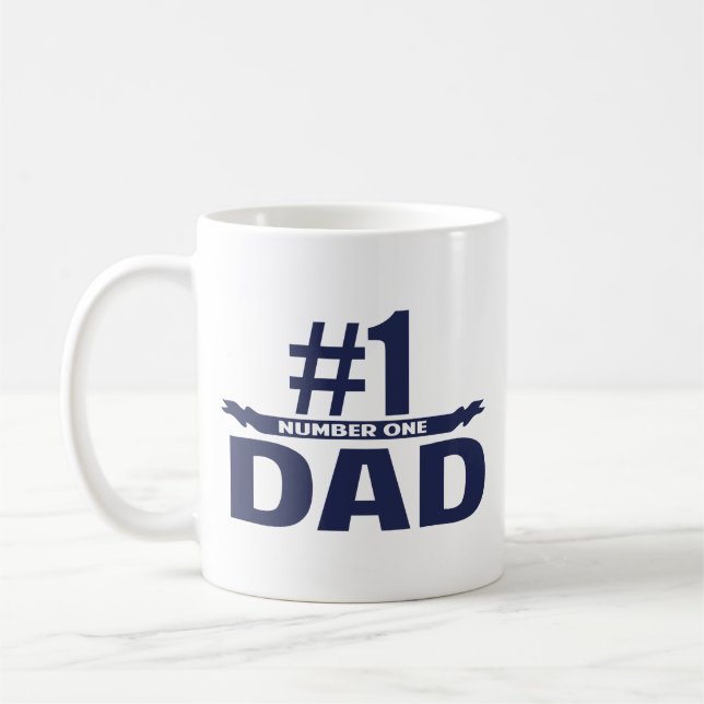 Number One Dad Coffee Mug (Left)