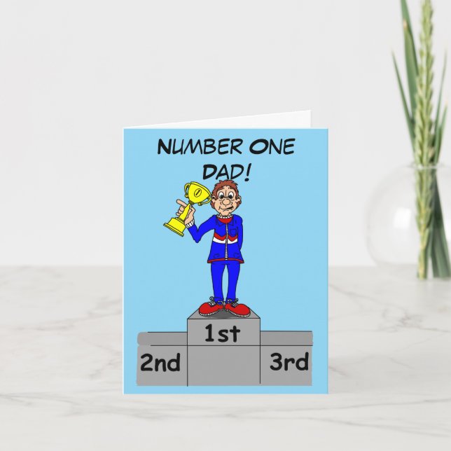 Number One Dad for Fathers Day Card (Front)
