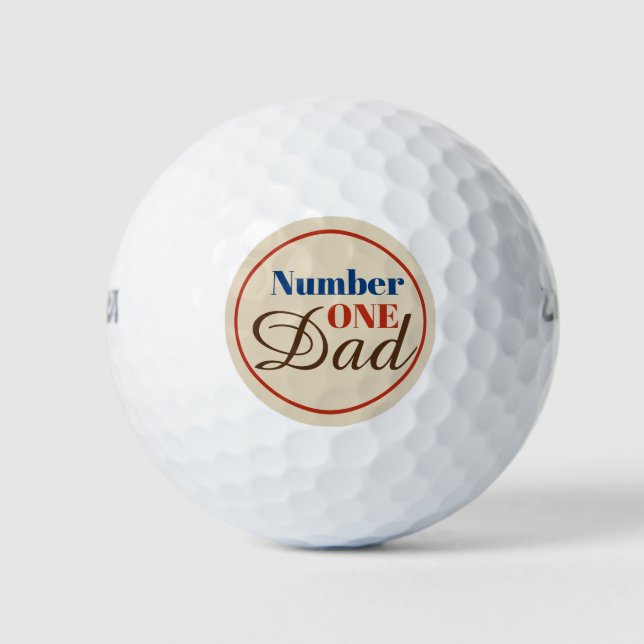 Number One Dad Golf Balls (Front)
