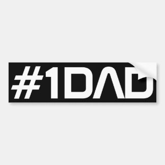 Number One Dad Hashtag Bumber Sticker