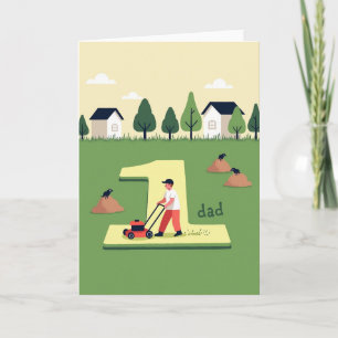 Number One Dad Lawn Card