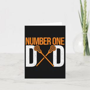 Number One Dad Lax Player Father Lacrosse Stick La Card