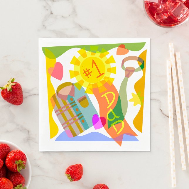 Number One Dad Napkins (Creator Uploaded)