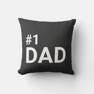 Number One Dad Simple Minimalist Modern Gift  Cushion