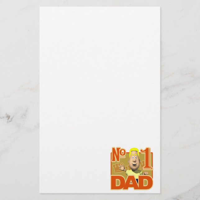 Number One Dad Stationery (Front)