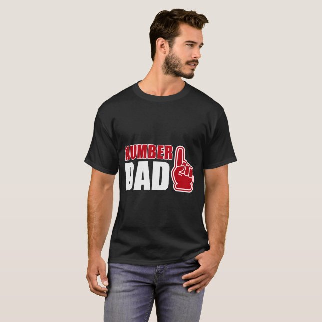 Number One Dad T-Shirt | #1 Father Tee (Front Full)