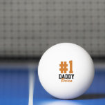 Number One Daddy Orange Monogrammed Father's Day Ping Pong Ball<br><div class="desc">Custom printed ping pong balls personalised with "#1 Daddy" or your own custom text and your name monogram. Click Customise It to edit fonts and colours or add your own text and images to create a unique one of a kind gift for Father's Day or to celebrate dad any day...</div>