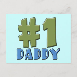 Number One Daddy Products Postcard