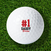 Number One Daddy Red Monogrammed Father's Day