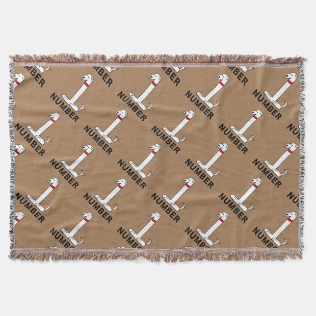 Number One Dog Throw Blanket (Front)