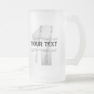 Number One frosted mug (custom text)