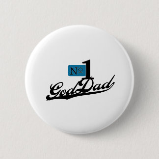 Number One GodDad 6 Cm Round Badge