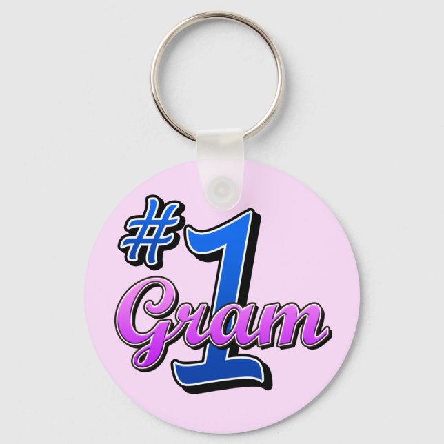 Number One Gram Key Ring (Front)