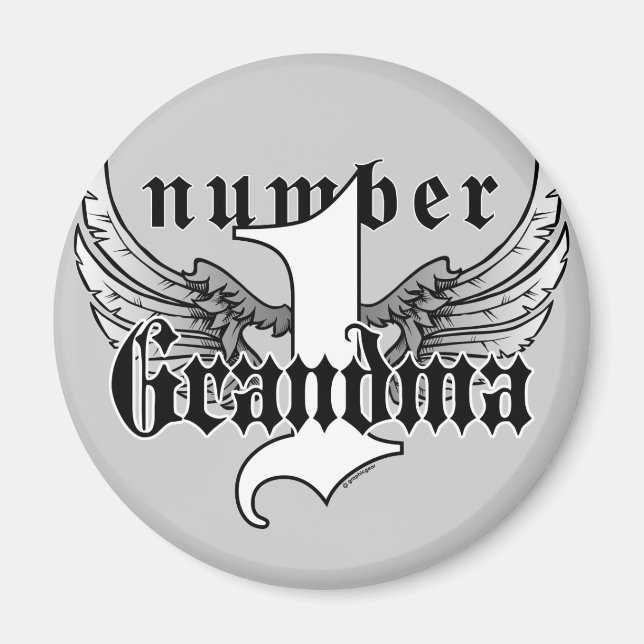 Number One Grandma Magnet (Front)