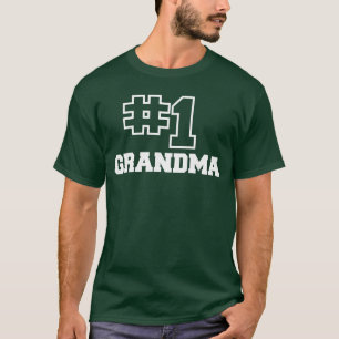 Number One Grandma No 1 Grandmother Womens Mothers T-Shirt