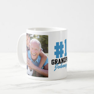 Number One Grandpa 2 Photo Father's Day Coffee Mug