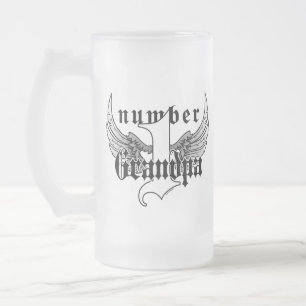Number One Grandpa Glass Mug
