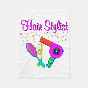 NUMBER ONE HAIR STYLIST AND BEAUTICIAN FLEECE BLANKET