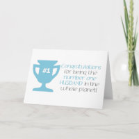 Number One Husband Father's Day/ Birthday Card
