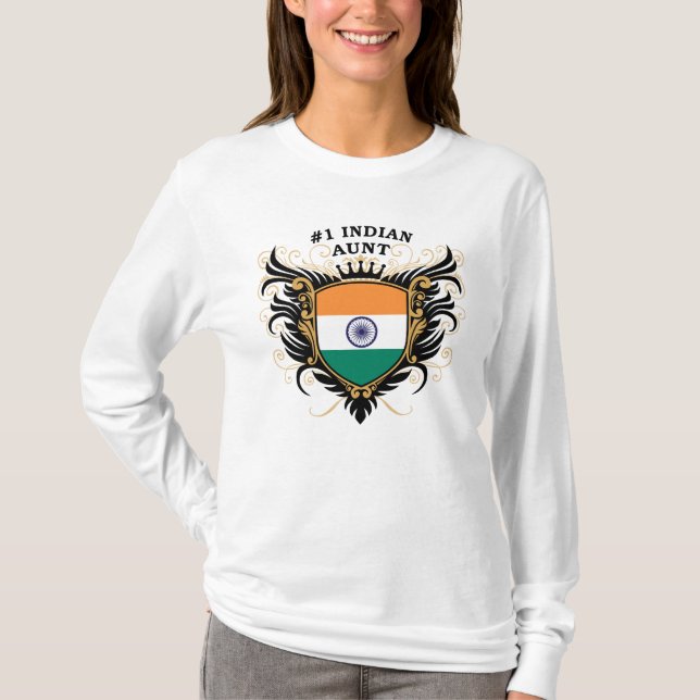 Number One Indian Aunt T-Shirt (Front)