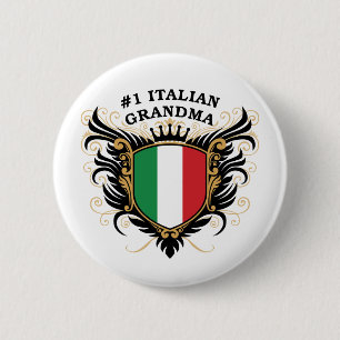 Number One Italian Grandma 6 Cm Round Badge