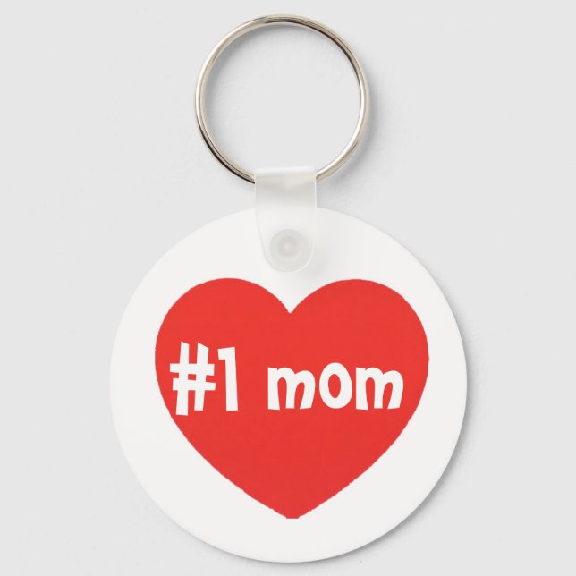 number one mom key key ring (Front)