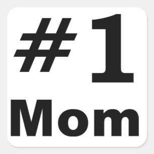 Number One Mom Square Sticker