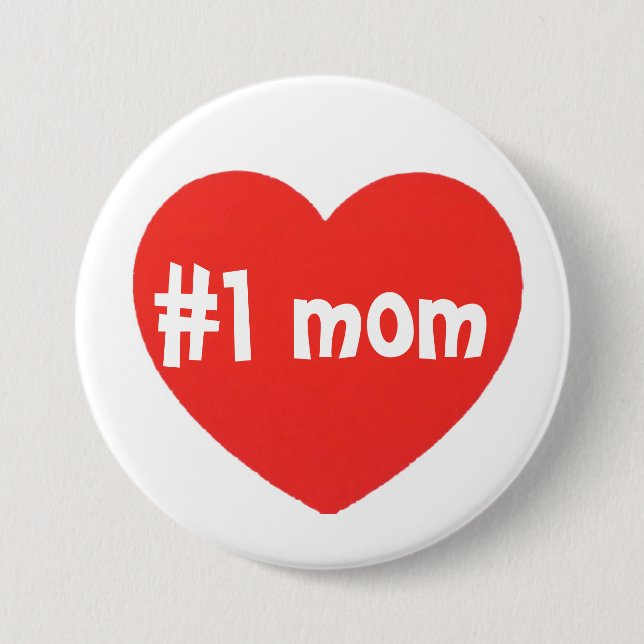 number one mum 7.5 cm round badge (Front)