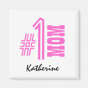 Number One Mum Best Mum Ever Custom Name V8 Magnet