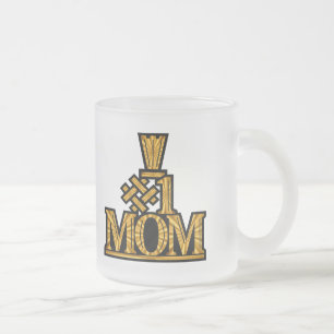Number One Mum Mothers Day Gifts Frosted Glass Coffee Mug