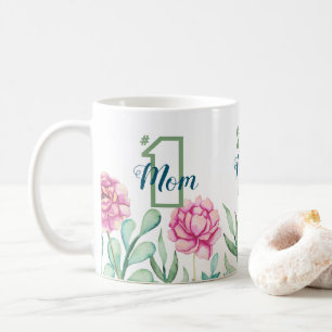 Number One Mum, Peony Garden Coffee Mug