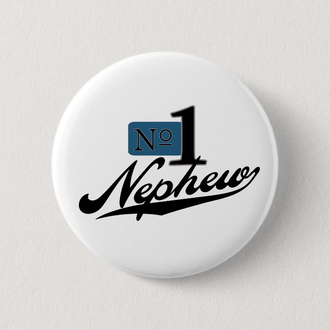 Number One Nephew 6 Cm Round Badge (Front)