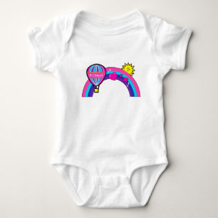 Number One Niece with Balloon and Rainbow Baby Bodysuit