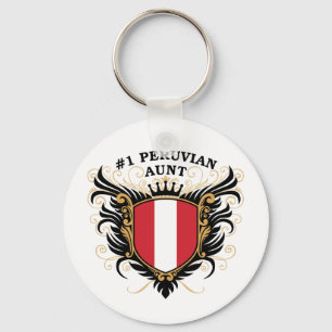 Number One Peruvian Aunt Key Ring