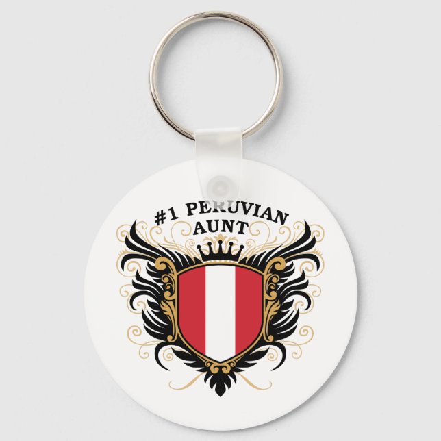 Number One Peruvian Aunt Key Ring (Front)