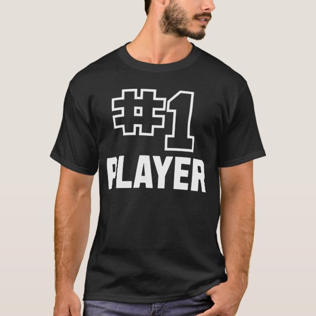 Number One Player Gamer Athlete Sports Fan retro T-Shirt (Front)