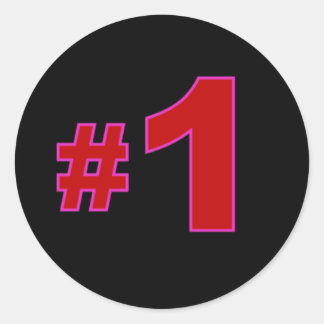 Number One Red Stickers