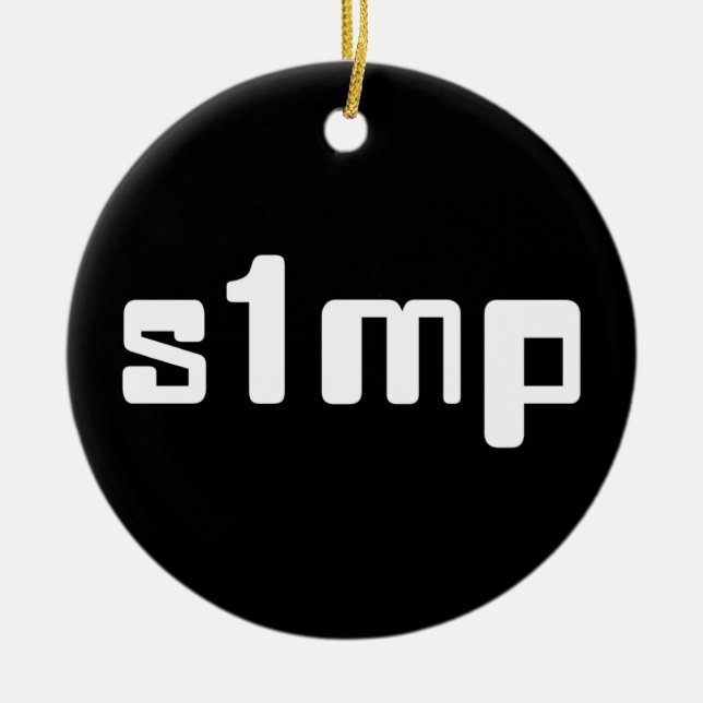 Number One Simp Ceramic Tree Decoration (Front)