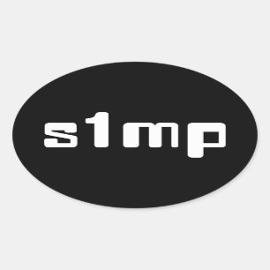 Number One Simp Oval Sticker