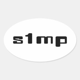 Number One Simp Oval Sticker