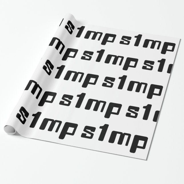Number One Simp Wrapping Paper (Unrolled)