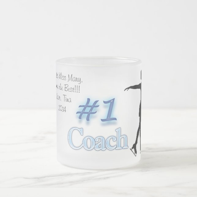 Number One Skating Coach, Thank You Mug (Blue) (Center)