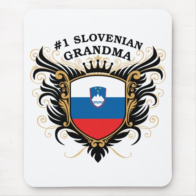 Number One Slovenian Grandma Mouse Mat (Front)