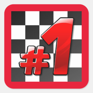 NUMBER ONE SQUARE STICKER