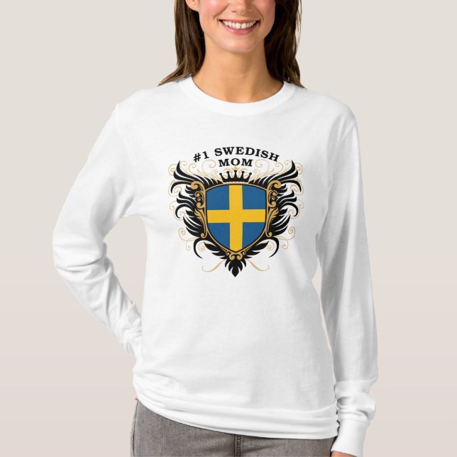 Number One Swedish Mum T-Shirt (Front)